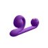 Snail Vibe Duo - vibrador recarregável 3 em 1 (roxo)