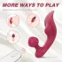 Sex HD Chomper - vibrador clitóris e anal - silicone vermelho