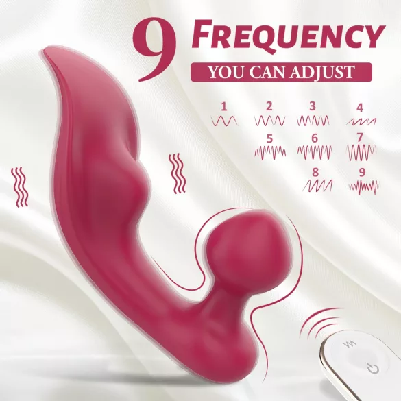 Sex HD Chomper - vibrador clitóris e anal - silicone vermelho