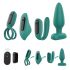 Sex HD - Conjunto vibrador com controle, 4 peças (verde)