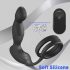 Vibrador próstato Virgil com anel peniano e escrotal (preto)