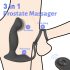 Vibrador próstato Virgil com anel peniano e escrotal (preto)