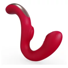   SEX HD Genie - vibrador ponto G e clitóris - silicone vermelho