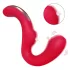 SEX HD Genie - vibrador ponto G e clitóris - silicone vermelho