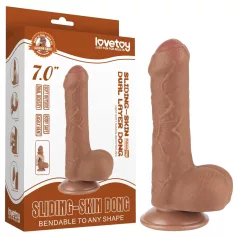   Lovetoy Sliding-Skin - dildo realístico com escroto - 18,3cm - cor natural