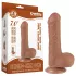 Lovetoy Sliding-Skin - dildo realístico com escroto - 18,3cm - cor natural