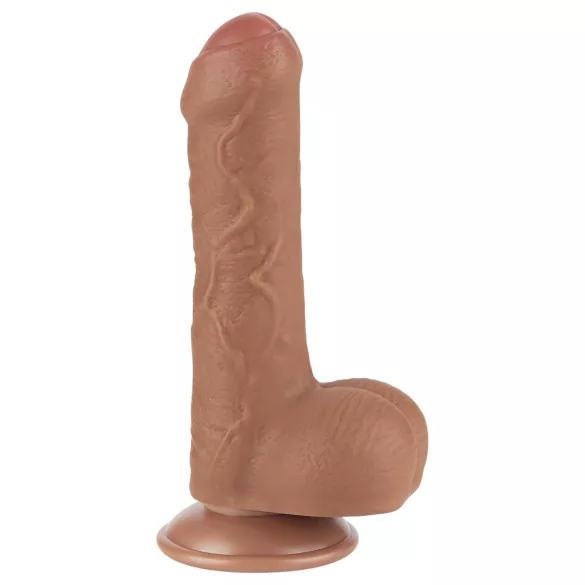 Lovetoy Sliding-Skin - dildo realístico com escroto - 18,3cm - cor natural