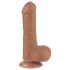 Lovetoy Sliding-Skin - dildo realístico com escroto - 18,3cm - cor natural