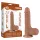 Lovetoy Sliding-Skin - dildo com escroto dupla camada - 19,5cm pele escura