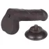 Lovetoy Sliding-Skin - dildo realista com escroto - 18,3cm marrom