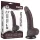 Lovetoy Sliding-Skin - dildo com ventosa - duplo revestimento 19,5cm - marrom