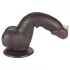 Lovetoy Sliding-Skin - dildo com escroto duplo revestimento - 19,5cm marrom