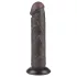 Lovetoy Sliding-Skin - dildo com ventosa - dupla camada - 20cm marrom