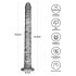 Lovetoy King Size - vibrador extra grande - 40,5 cm (cinza)
