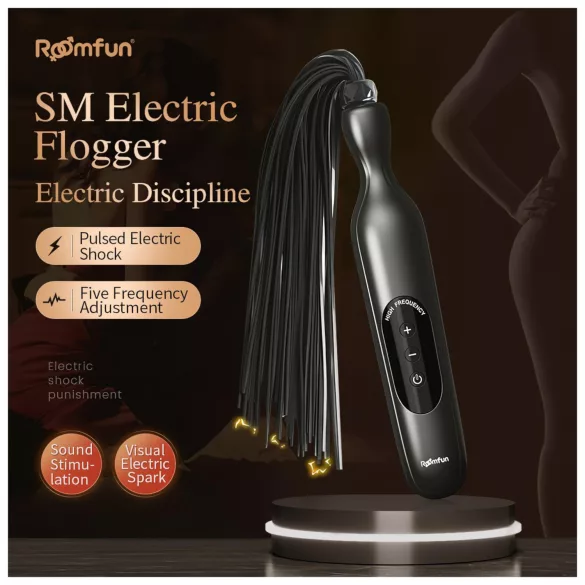 Roomfun - chicote de choque elétrico (preto)