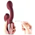 Magic Motion Magic Ponder - vibrador rabbit 2 em 1 - silicone bordô