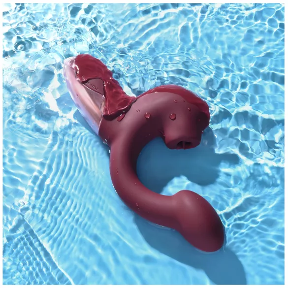 Magic Motion Magic Ponder - vibrador rabbit 2 em 1 - silicone bordô