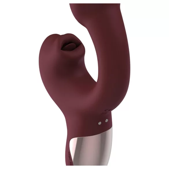 Magic Motion Magic Ponder - vibrador rabbit 2 em 1 - silicone bordô