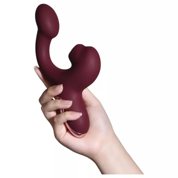 Magic Motion Magic Ponder - vibrador rabbit 2 em 1 - silicone bordô