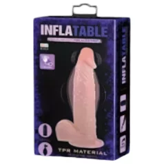   Baile Insuflável - vibrador realista insuflável (cor natural)