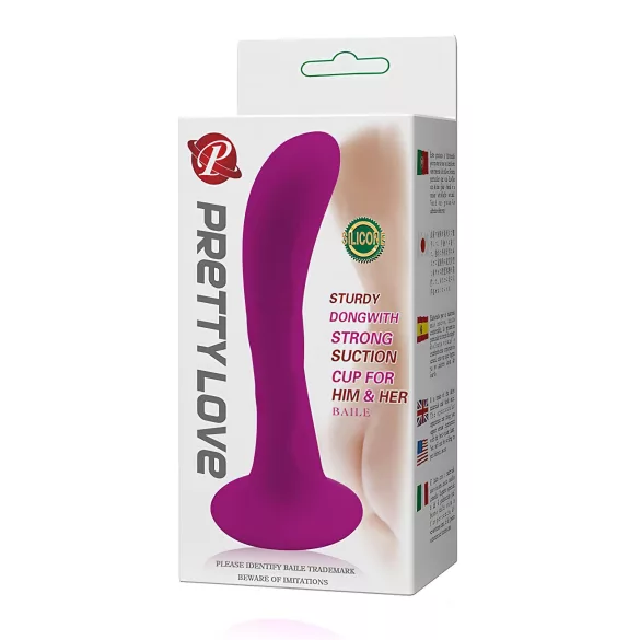 Pretty Love Baile - plug anal com ventosa curvado - silicone rosa