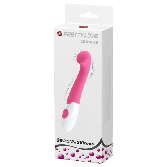 Pretty Love Charles - vibrador à prova de água para o ponto G (rosa)