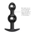 Pretty Love - plug anal com bolas internas - silicone preto
