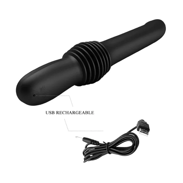 Pretty Love Pazuzu - vibrador estimulador glande - silicone preto