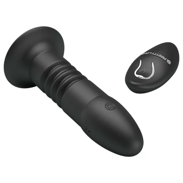 Pretty Love Magic Jinger - vibrador anal empurrador - silicone preto