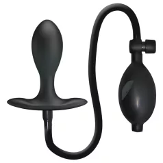   Pretty Love - plug anal inflável com esfera interna - silicone preto