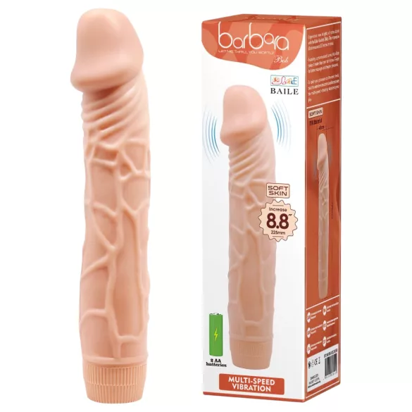 Baile Barbara - vibrador realístico - 22,5 cm - cor natural