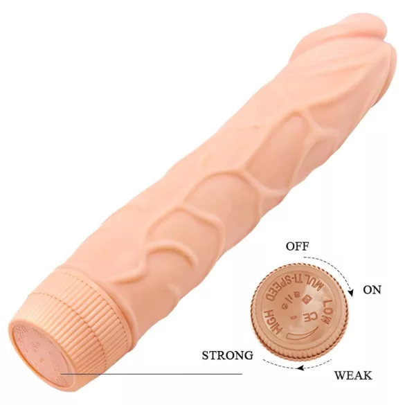 Baile Barbara - vibrador realístico - 22,5 cm - cor natural