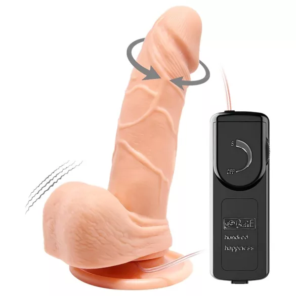 Baile Barbara Mark - vibrador realístico rotativo - 15cm cor natural