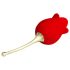 Pretty Love Rose Lover - Vibrador 2 em 1 con Língua (vermelho)