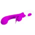 Pretty Love - vibrador com estimulador de clitóris - borboleta - silicone rosa