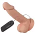 Baile Zebulon - vibrador realístico com escroto - 19cm - cor natural