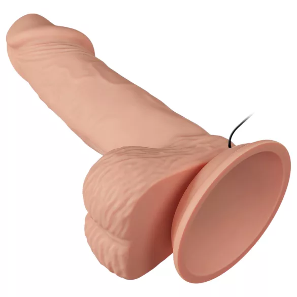 Baile Zebulon - vibrador realístico com escroto - 19cm - cor natural