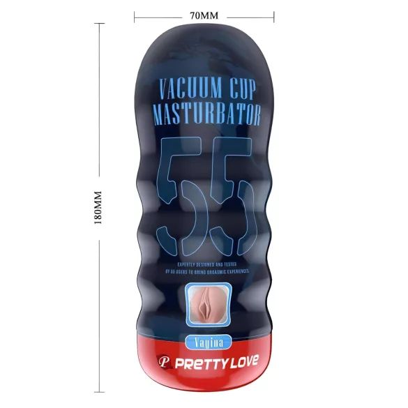 Pretty Love Vacuum Cup - masturbador vagina artificial realista (cor de pele)