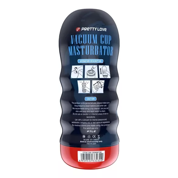 Pretty Love Vacuum Cup - masturbador vagina artificial realista (cor de pele)