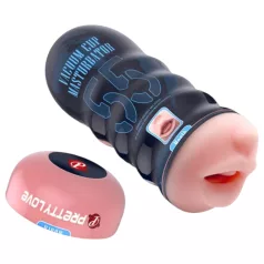   Pretty Love - masturbador boca realista masculina - cor natural