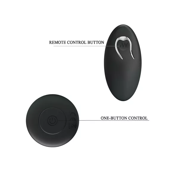 MR. PLAY - vibrador anal recarregável com controle remoto - silicone preto