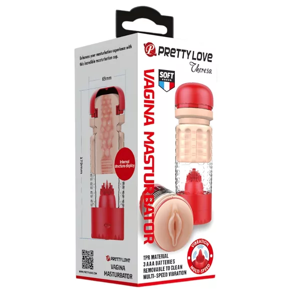 Pretty Love Emily - masturbador vagina artificial - silicone vermelho