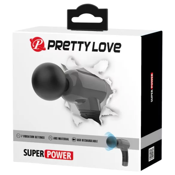 Pretty Love - massageador tipo pistola - recarregável - preto
