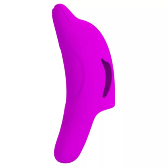 Pretty Love Delphini - vibrador de dedo formato golfinho - silicone roxo