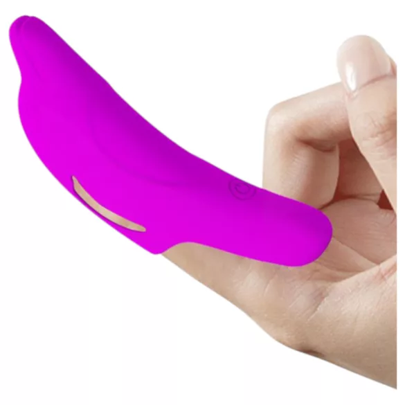 Pretty Love Delphini - vibrador de dedo formato golfinho - silicone roxo