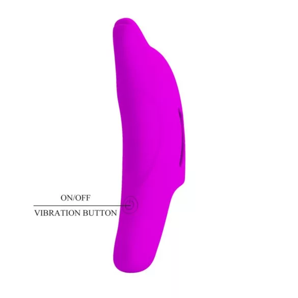 Pretty Love Delphini - vibrador de dedo formato golfinho - silicone roxo