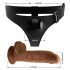Arreio Pretty Love - com dildo universal - 17 cm (preto)