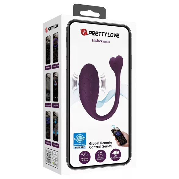 Pretty Love Fisherman - ovo vibratório inteligente (roxo)