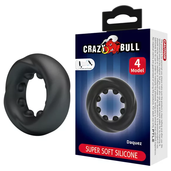 Crazy Bull - anel peniano estimulador - silicone preto