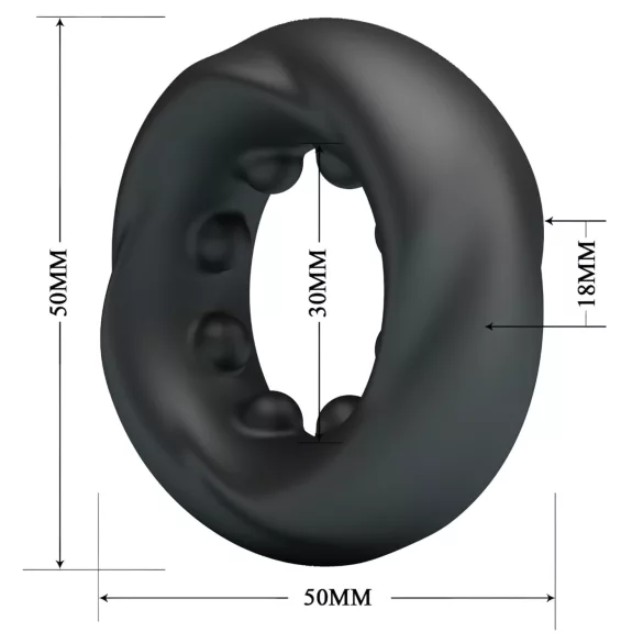 Crazy Bull - anel peniano estimulador - silicone preto